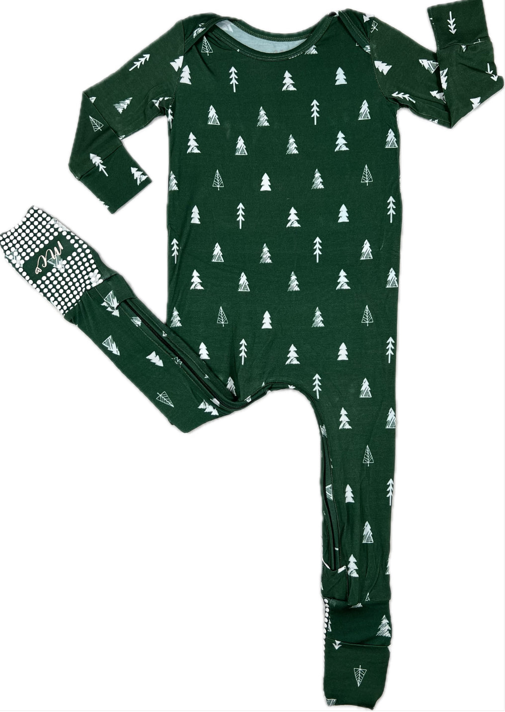 Evergreen Forest U-Zip Footie Romper